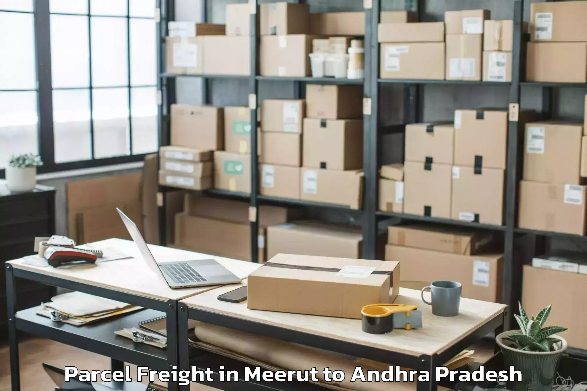 Reliable Meerut to Vajrapukotturu Parcel Freight